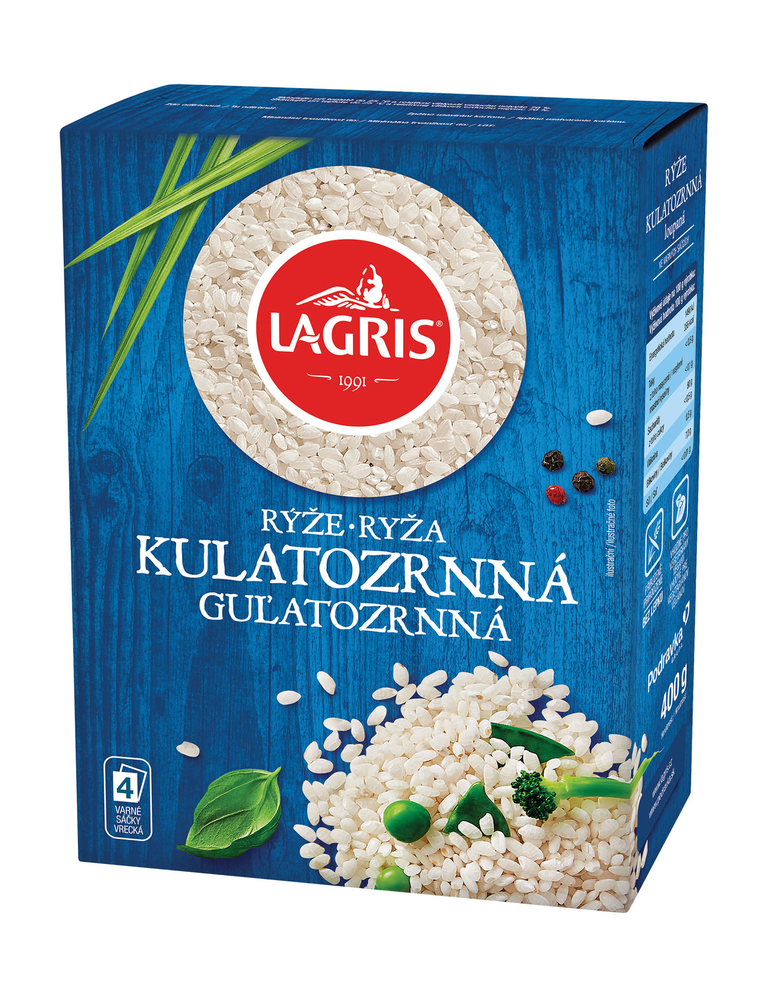 Kulatozrnná rýže varné sáčky