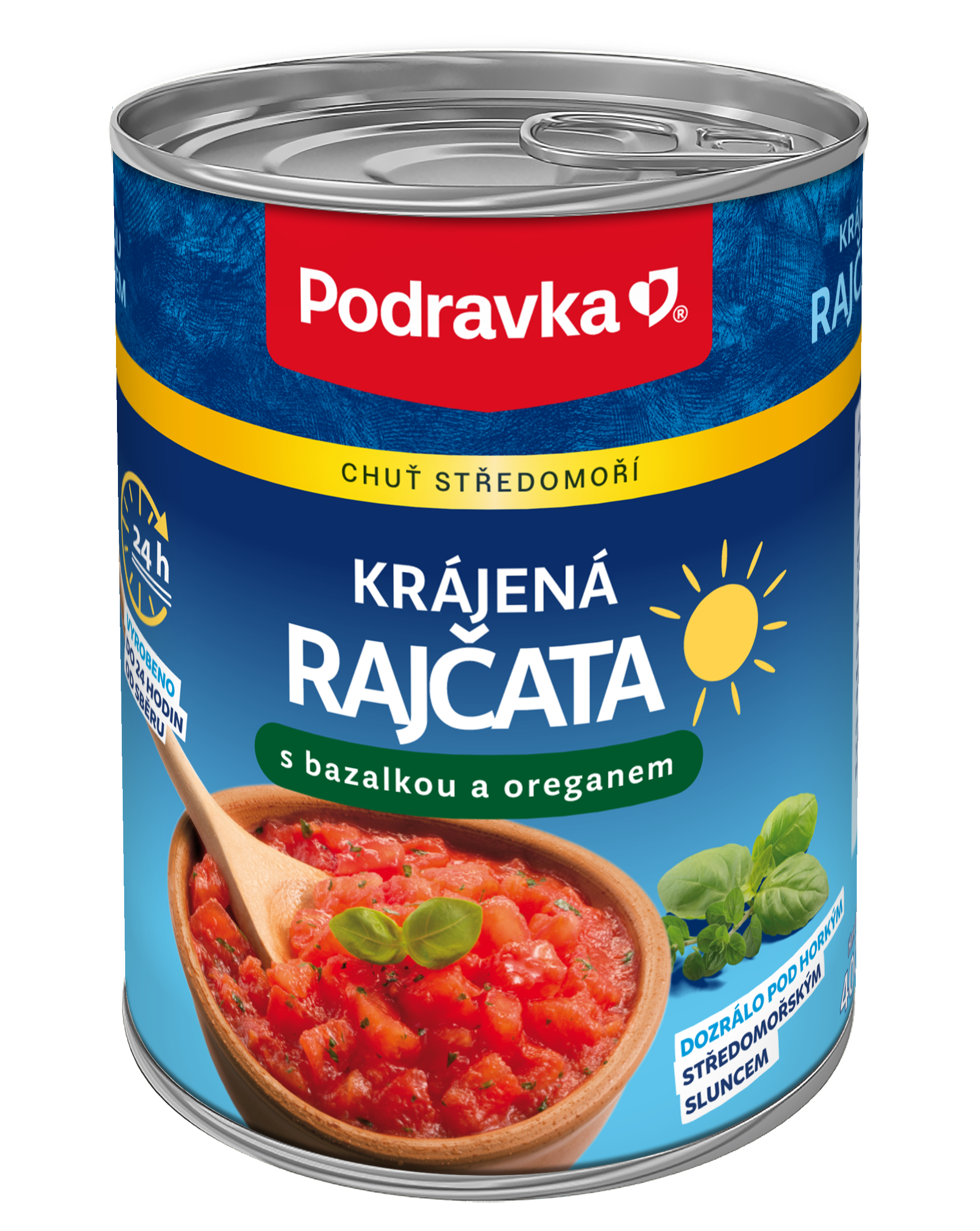 Krájená rajčata s bazalkou a oreganem