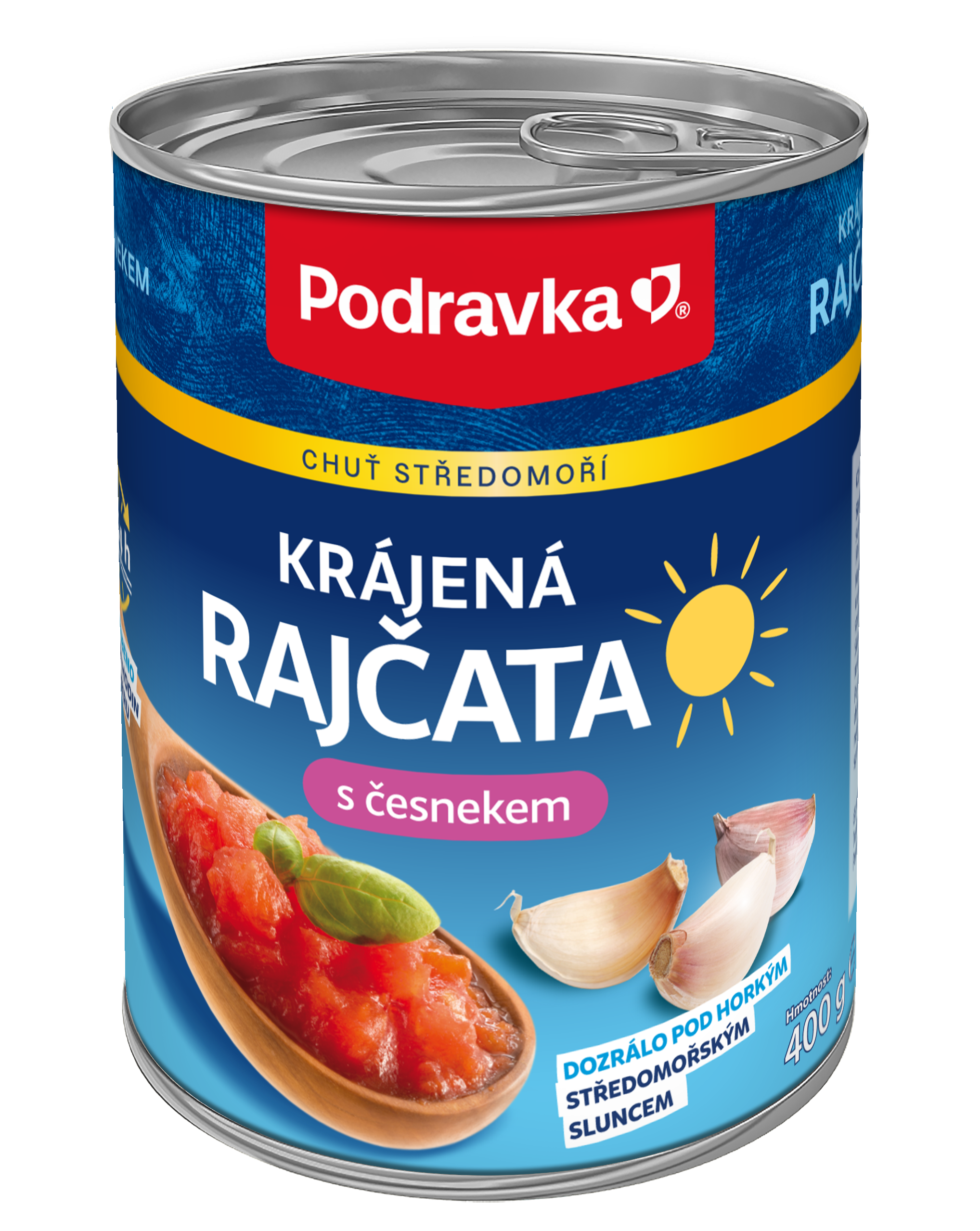 Krájená rajčata s česnekem