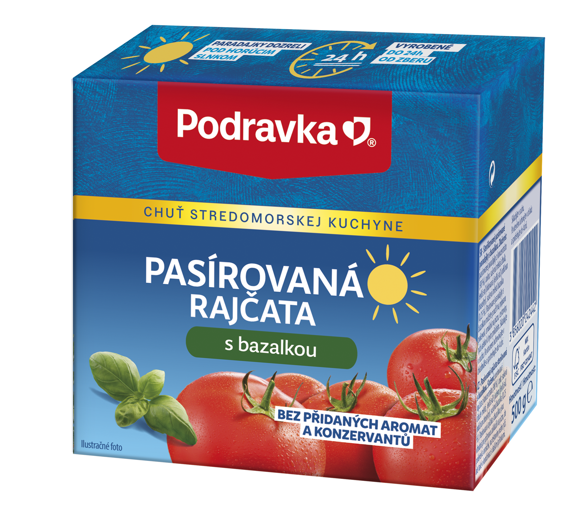 Pasírovaná rajčata s bazalkou