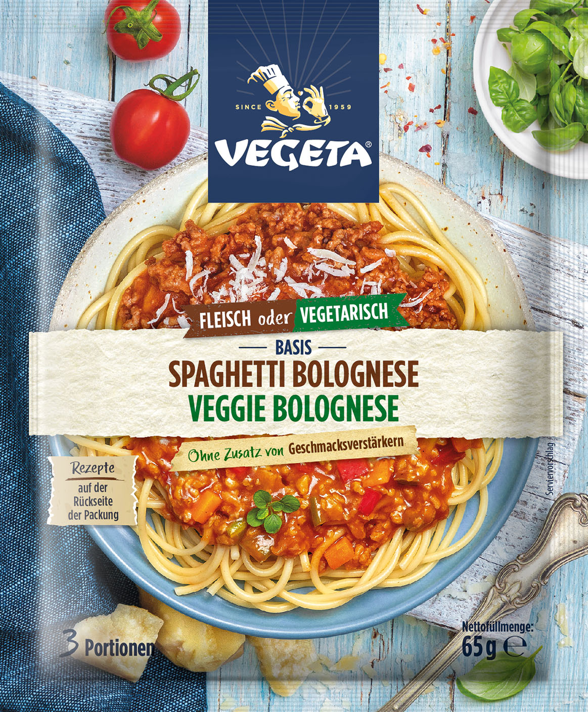 Vegeta basis zur spaghetti bolognese