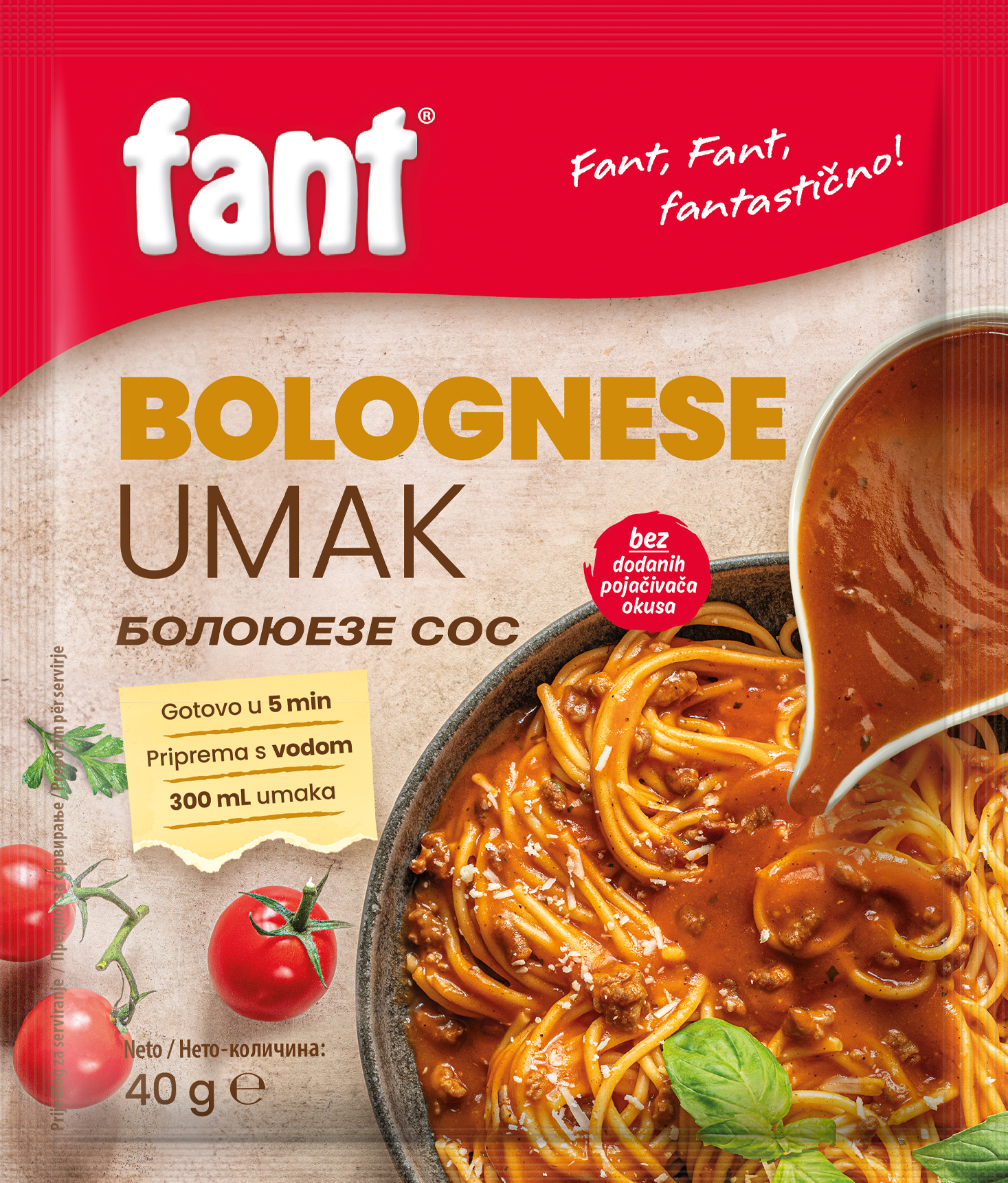 Fant seasoning mix for bolognese sauce
