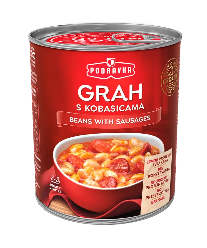 Beans with sausages