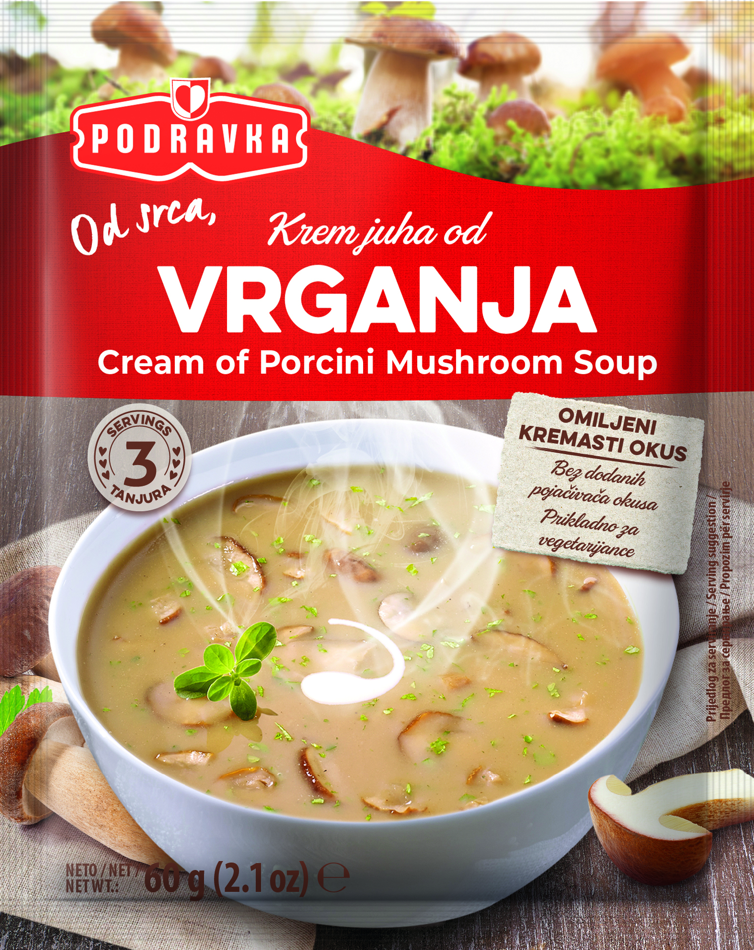 Cream of porcini mushroom soup