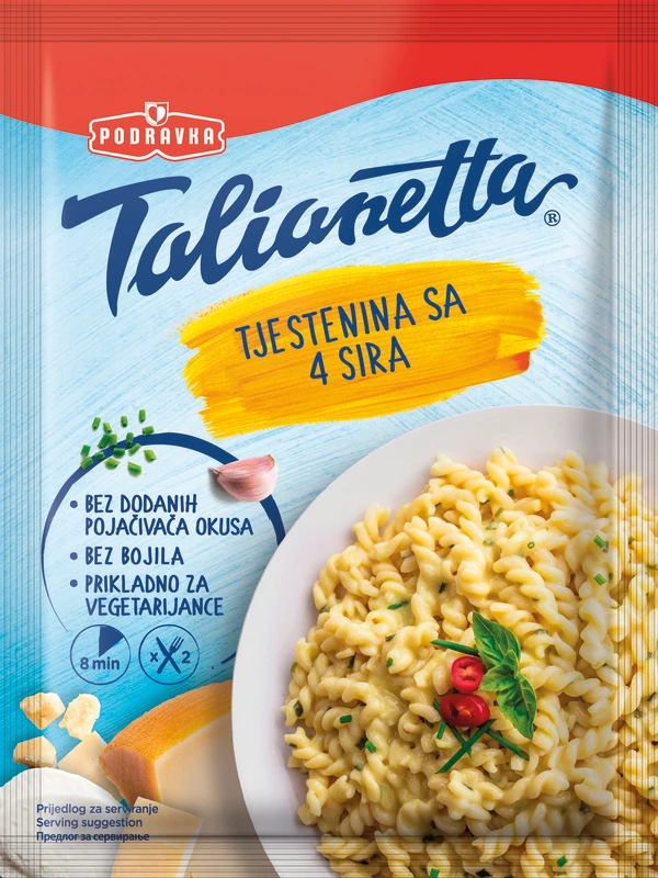 Pasta with four types of cheese