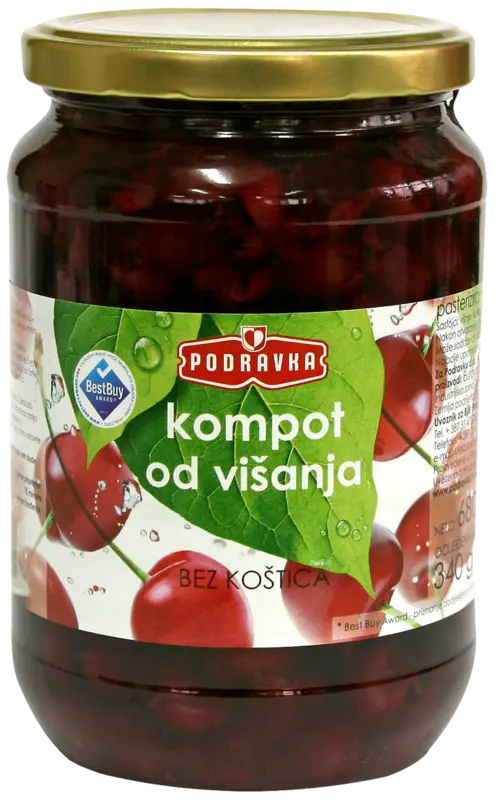 Compote cherry pitted