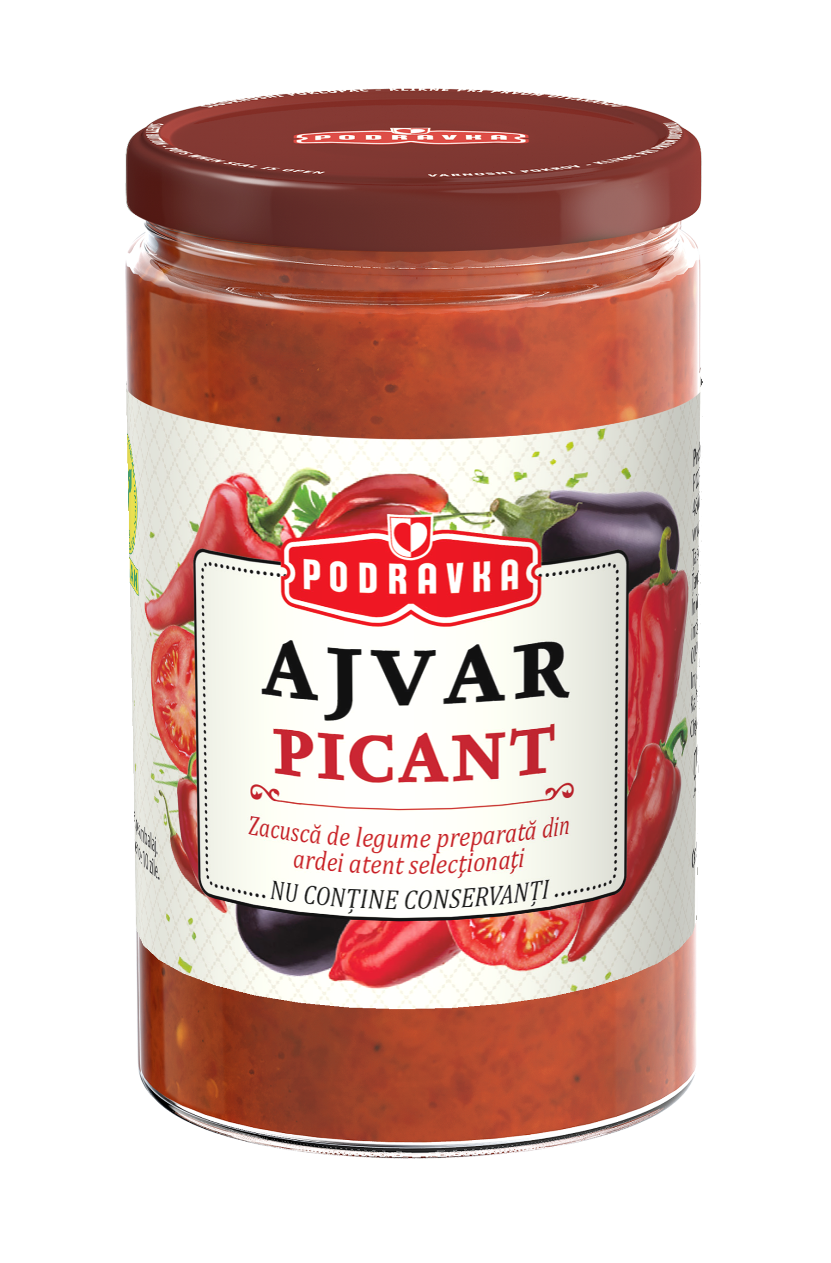 Ajvar Zacuscă picantă de ardei roșii